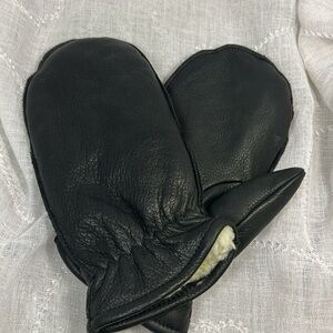 Super Soft buttery glove leather deerskin lined mittens stamped sz XL